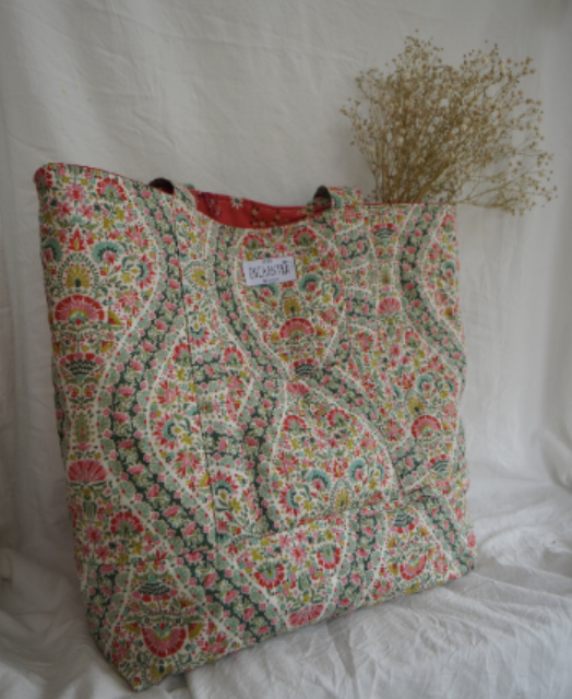 Quilted Tilda Fabric Tote